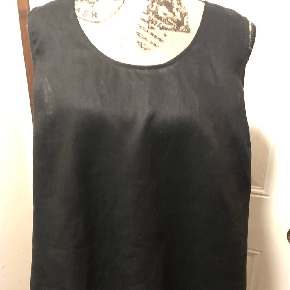 GOSILK Linen Scoop Neck Tank-Sz L (NWT)